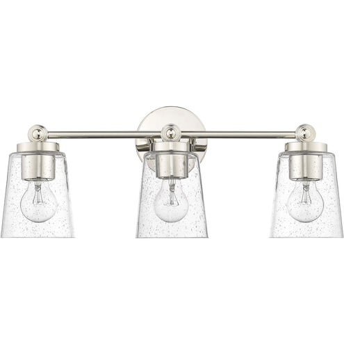 Lauryn 3 Light 22 inch Polished Nickel Vanity Light Wall Light